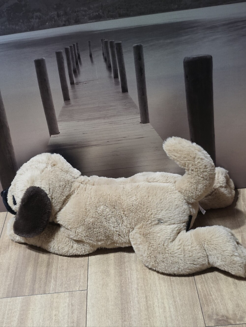 F.A.O. Schwarz Adopt A Pets Mix Pups Beige Plush Puppy with Dark Brown Ears